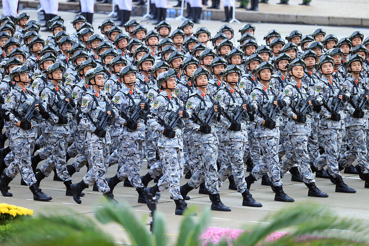 Khối chiến sĩ Đặc nhiệm dù- Ảnh: VGP/Nhật Bắc