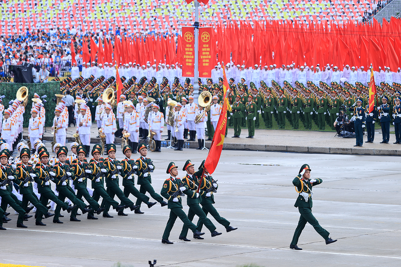 Khối học viên các học viện, nhà trường Quân đội - Ảnh: VGP/Nhật Bắc