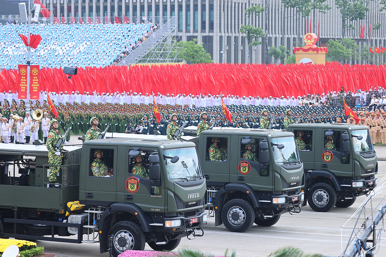 Khối xe Phòng hóa của Binh chủng Hóa học - - Ảnh: VGP/Nhật Bắc