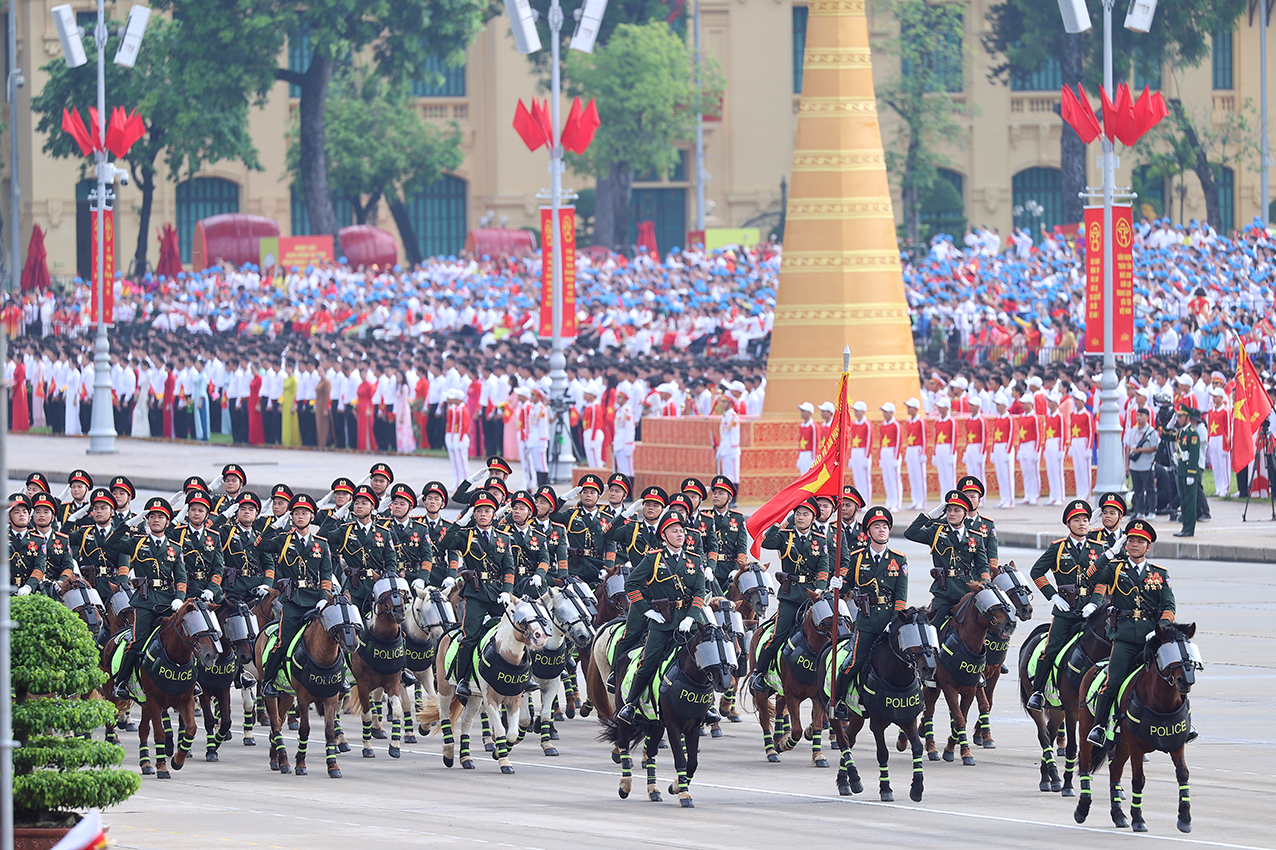 Khối Cảnh sát cơ động kỵ binh - Ảnh: VGP/Nhật Bắc