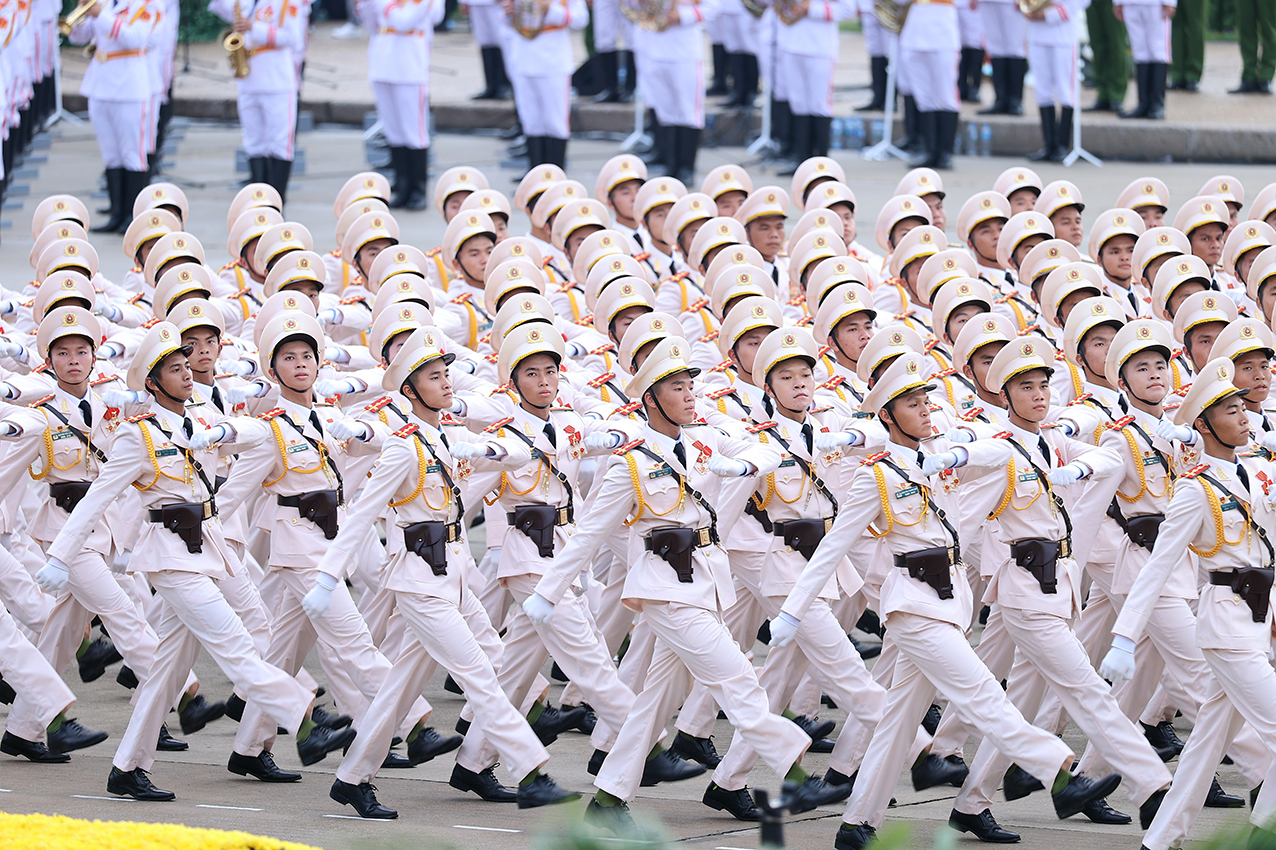 Khối nam sĩ quan Cảnh vệ - Ảnh: VGP/Nhật Bắc