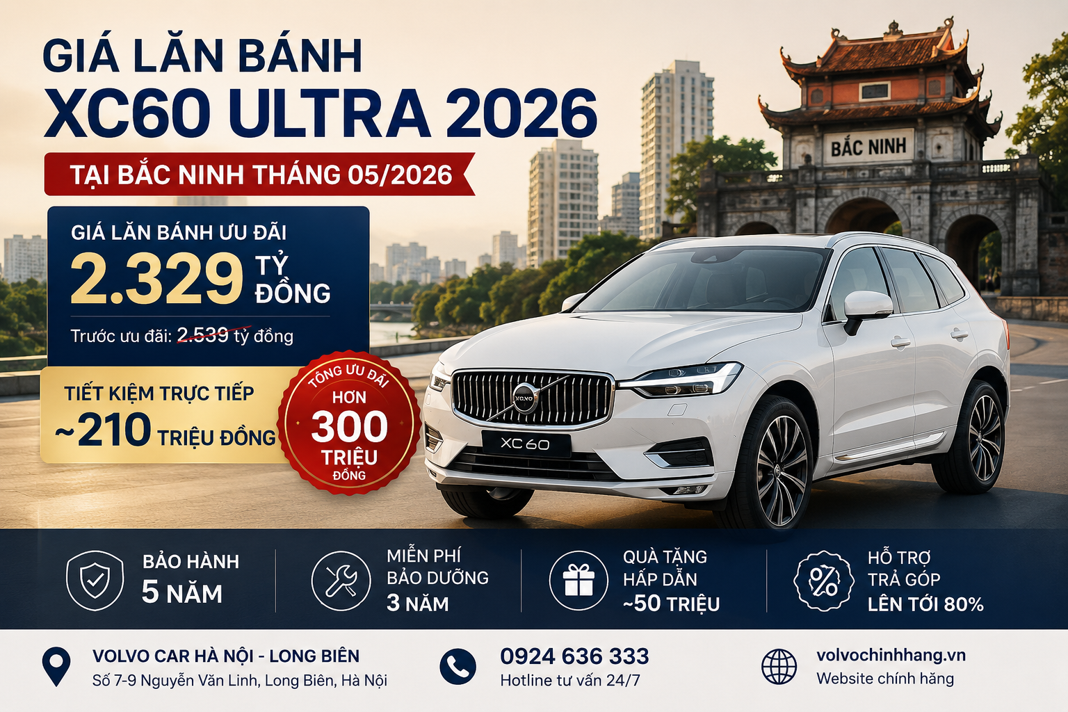 Giá lăn bánh XC60 Ultra 2026 tại Bắc Ninh
