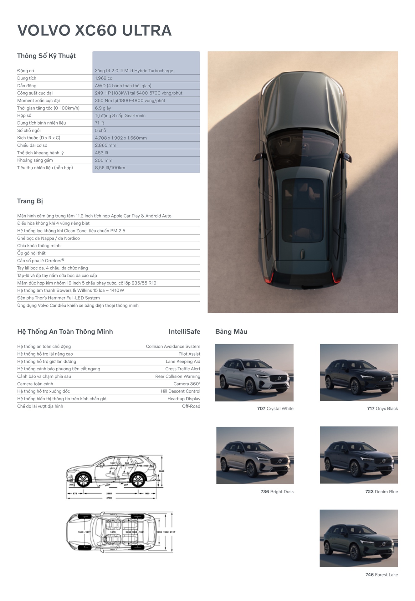 Thông Số Kỹ Thuật Volvo XC60 2026